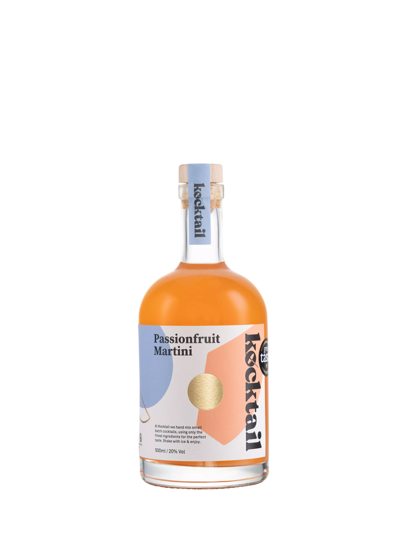 Passionfruit martini cocktail with vanilla vodka 500ml, UK version