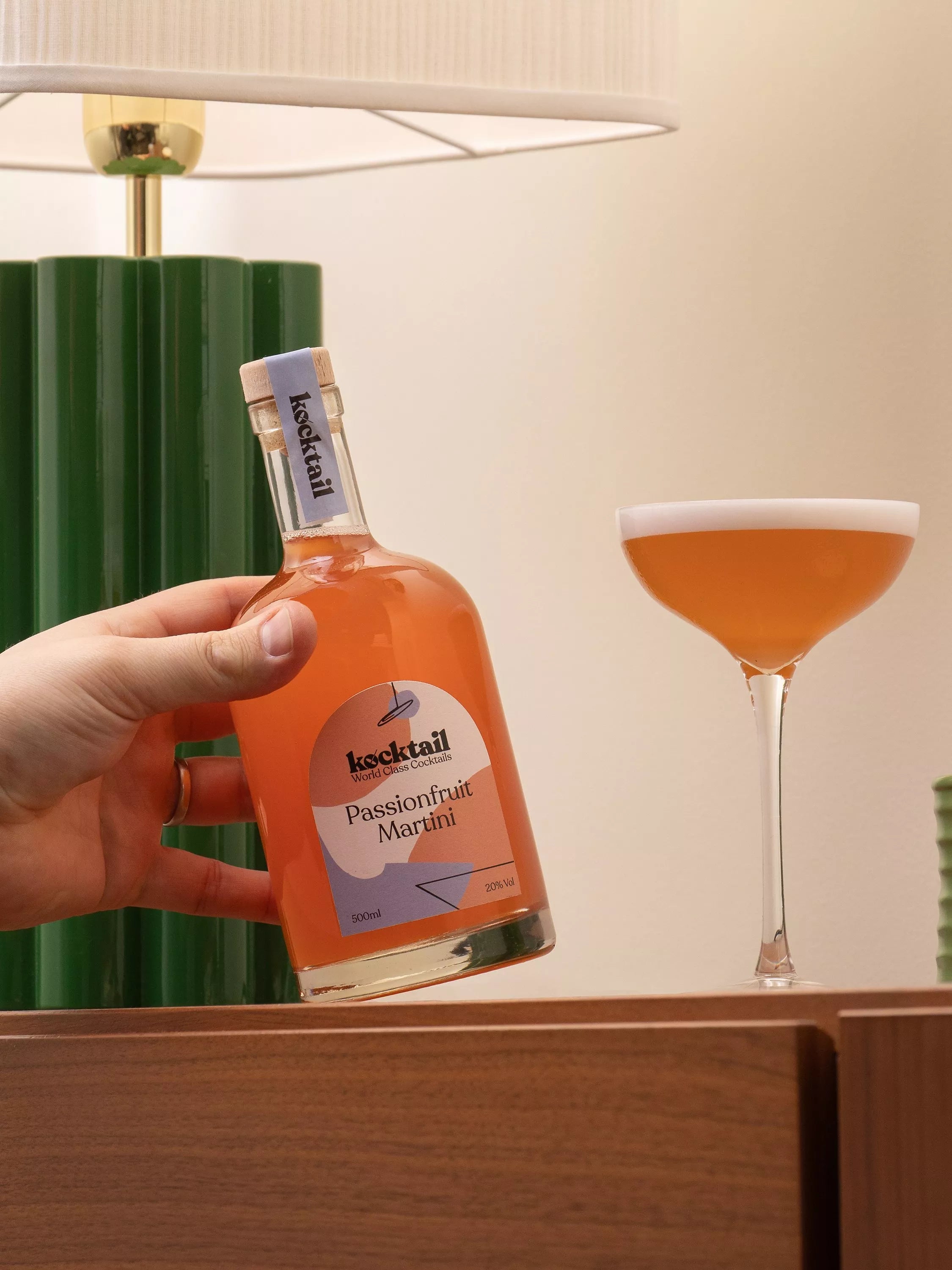 Passionfruit martini cocktail with vanilla vodka 500ml, UK version