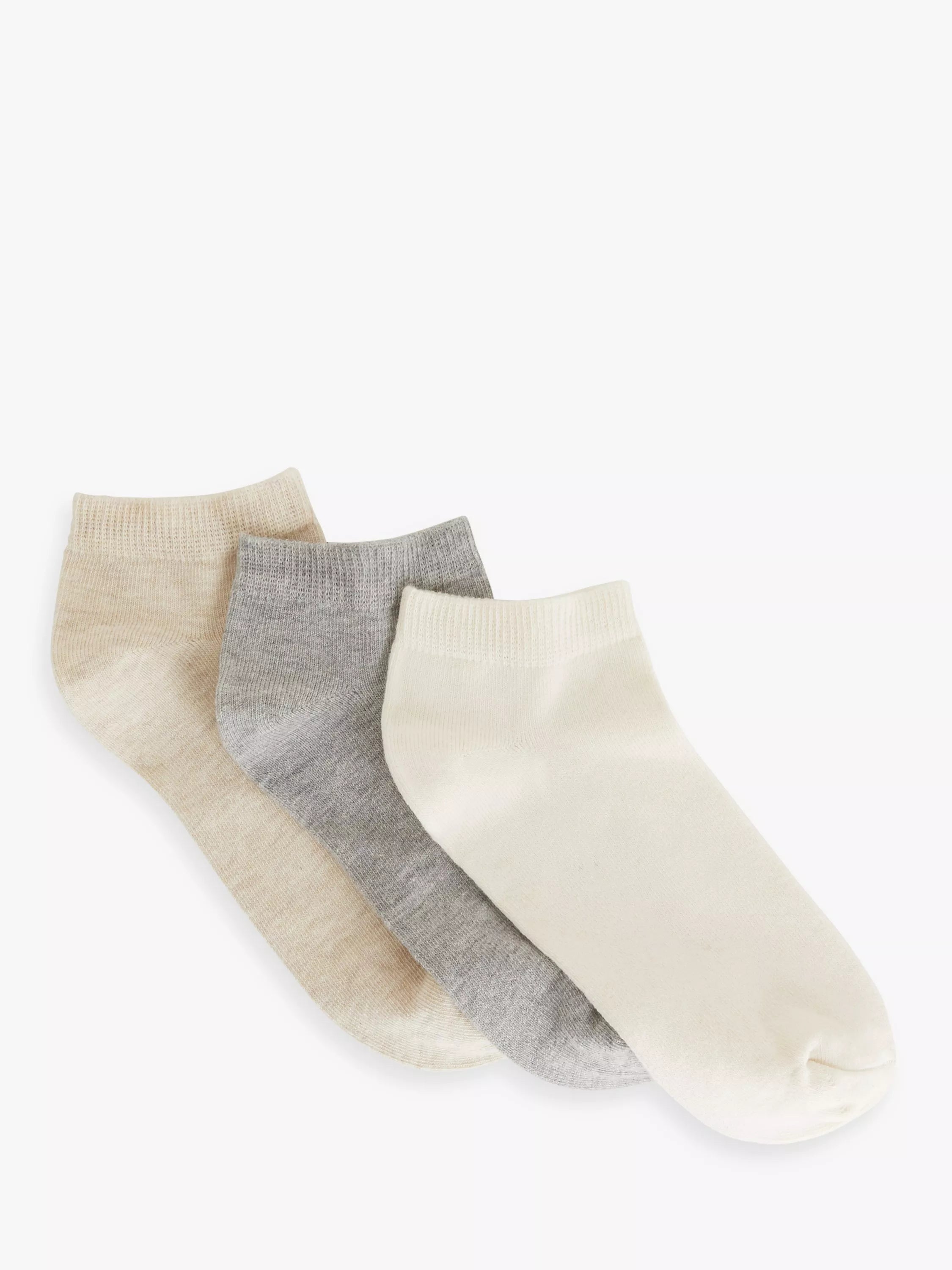John Lewis Trainer Socks, Pack of 3