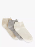 John Lewis Trainer Socks, Pack of 3