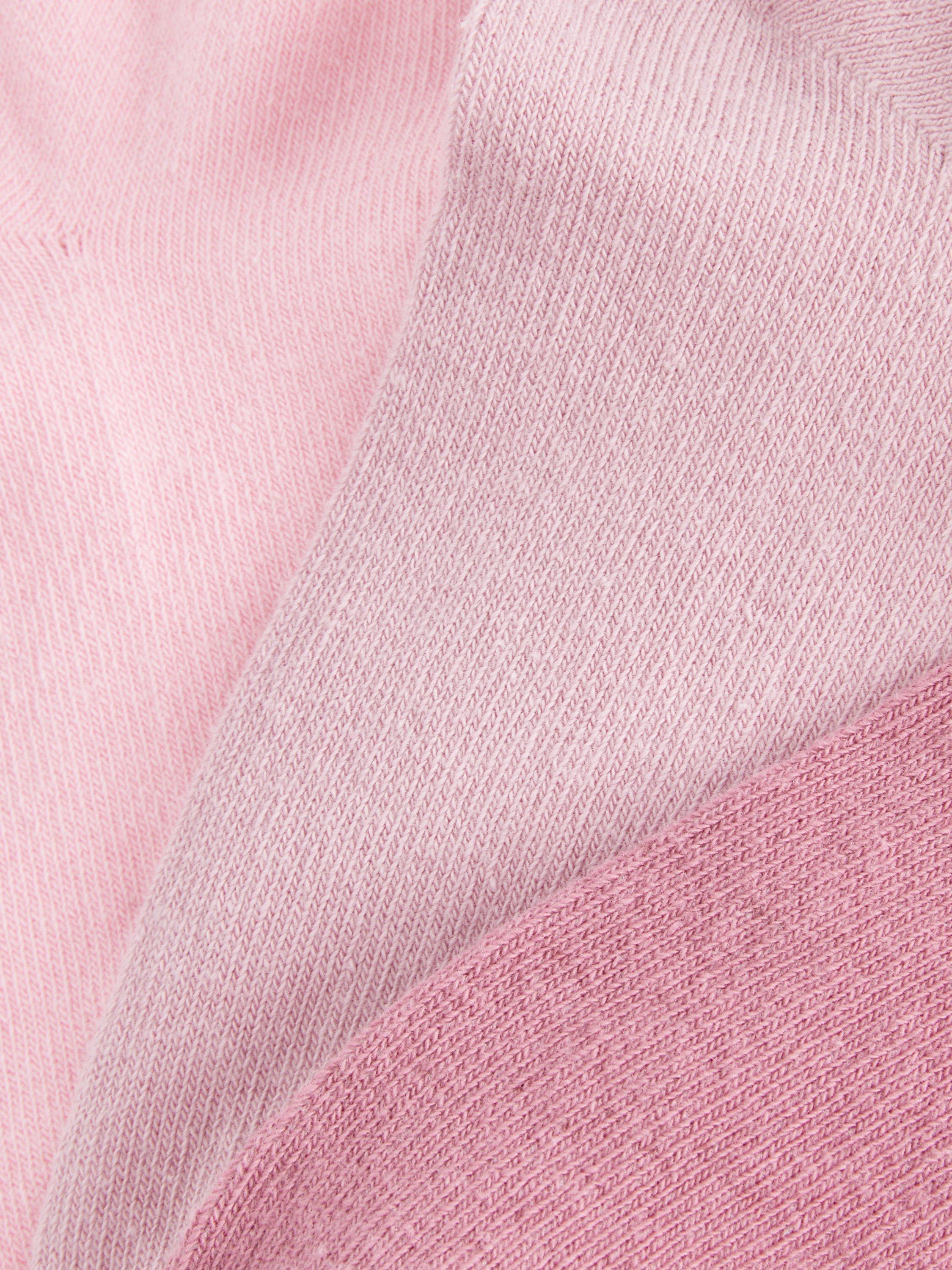 John Lewis trainer socks pack of 3 in pink (British brand)
