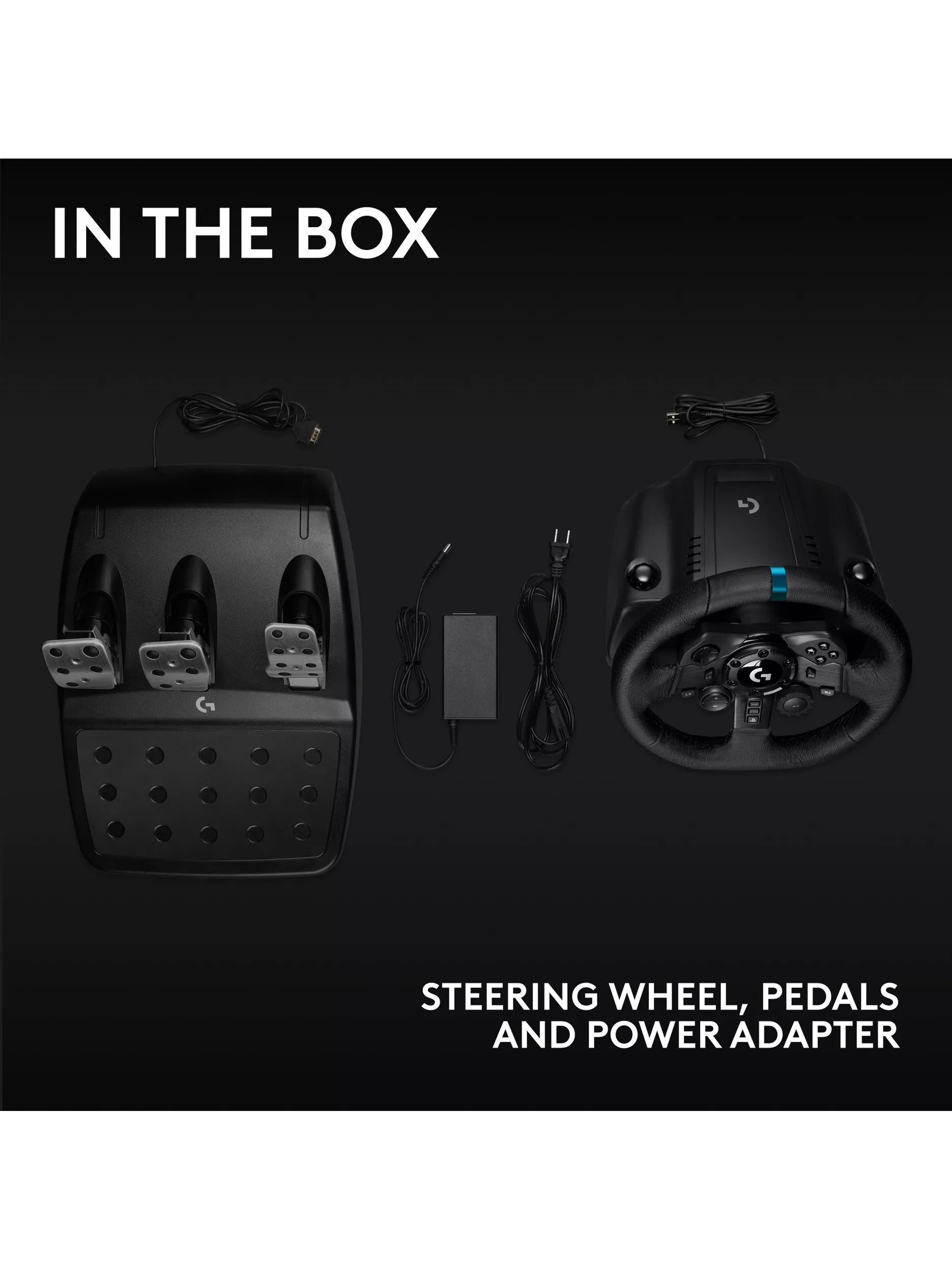 Logitech G923 TRUEFORCE racing wheel for PlayStation and PC, UK version
