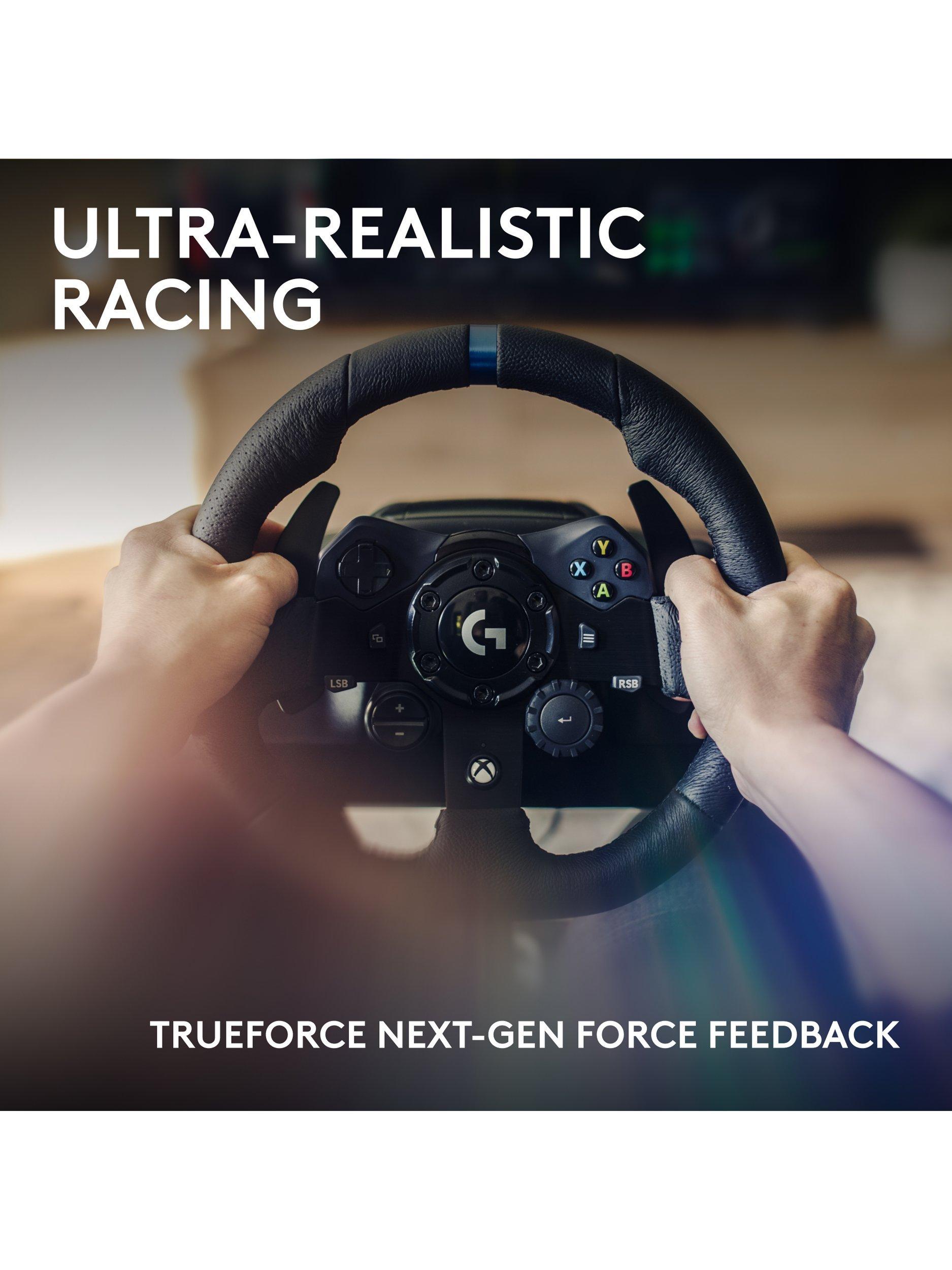 Logitech G923 TRUEFORCE racing wheel and pedals (British brand)