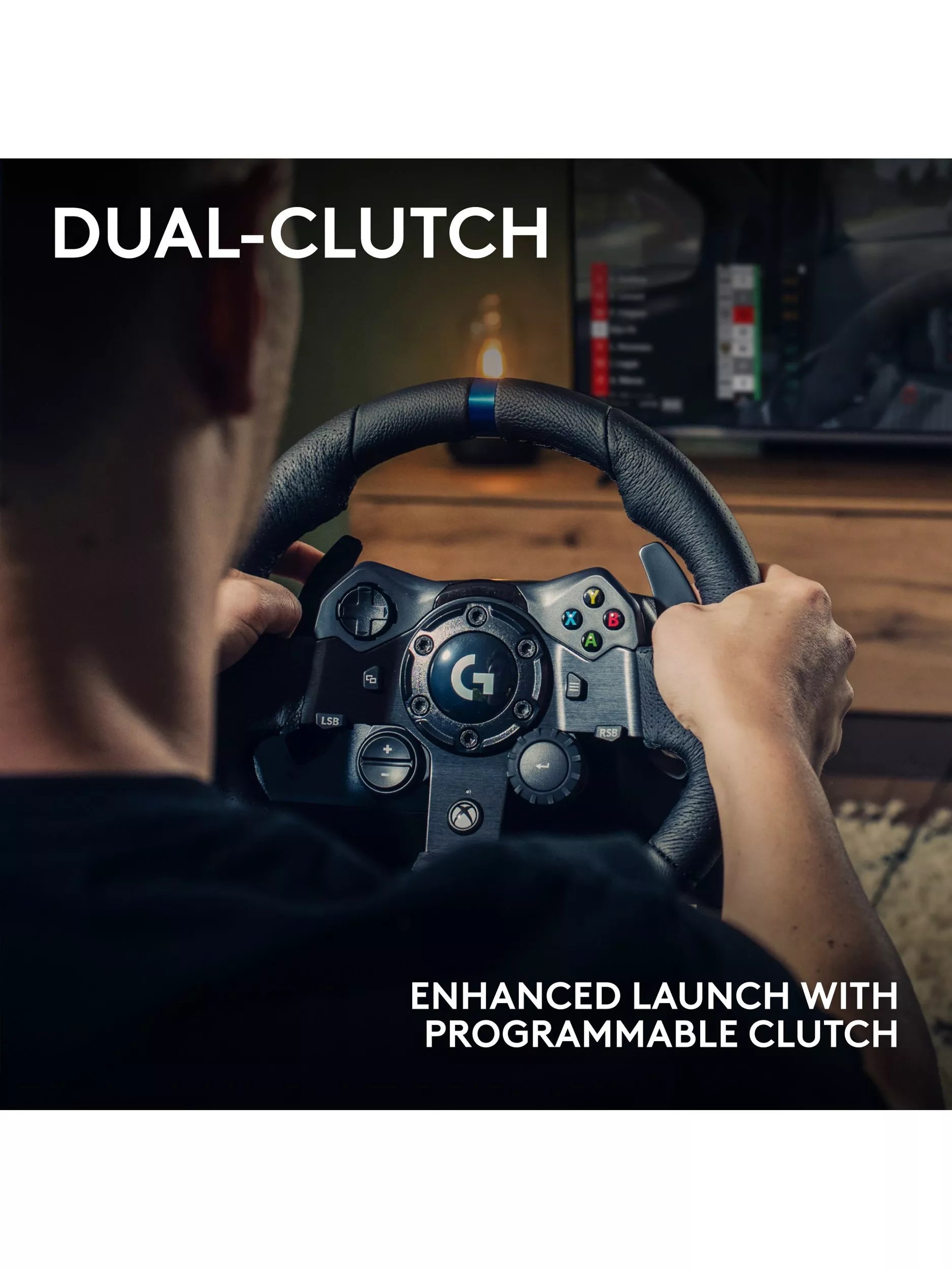 Logitech G923 TRUEFORCE racing wheel and pedals (British brand)