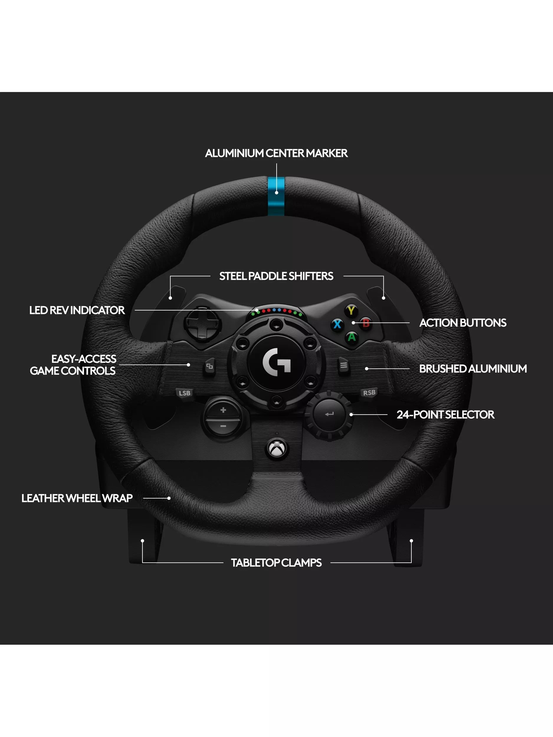 Logitech G923 TRUEFORCE racing wheel and pedals (British brand)
