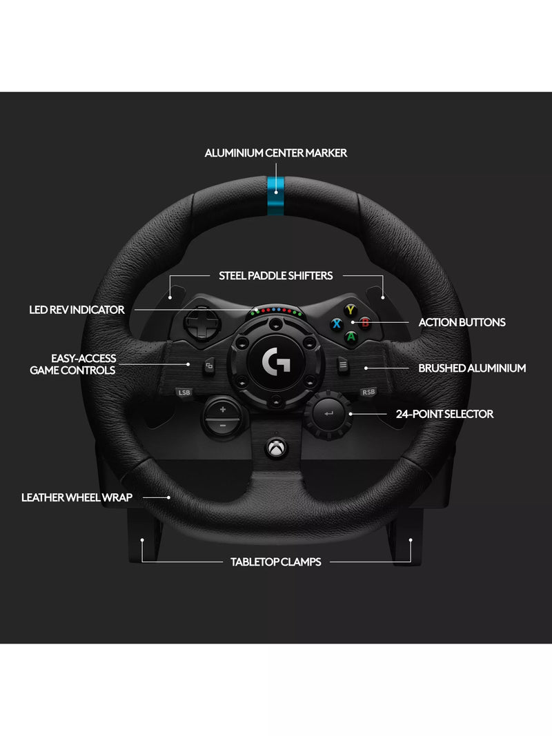 Logitech G923 TRUEFORCE racing wheel and pedals (British brand)