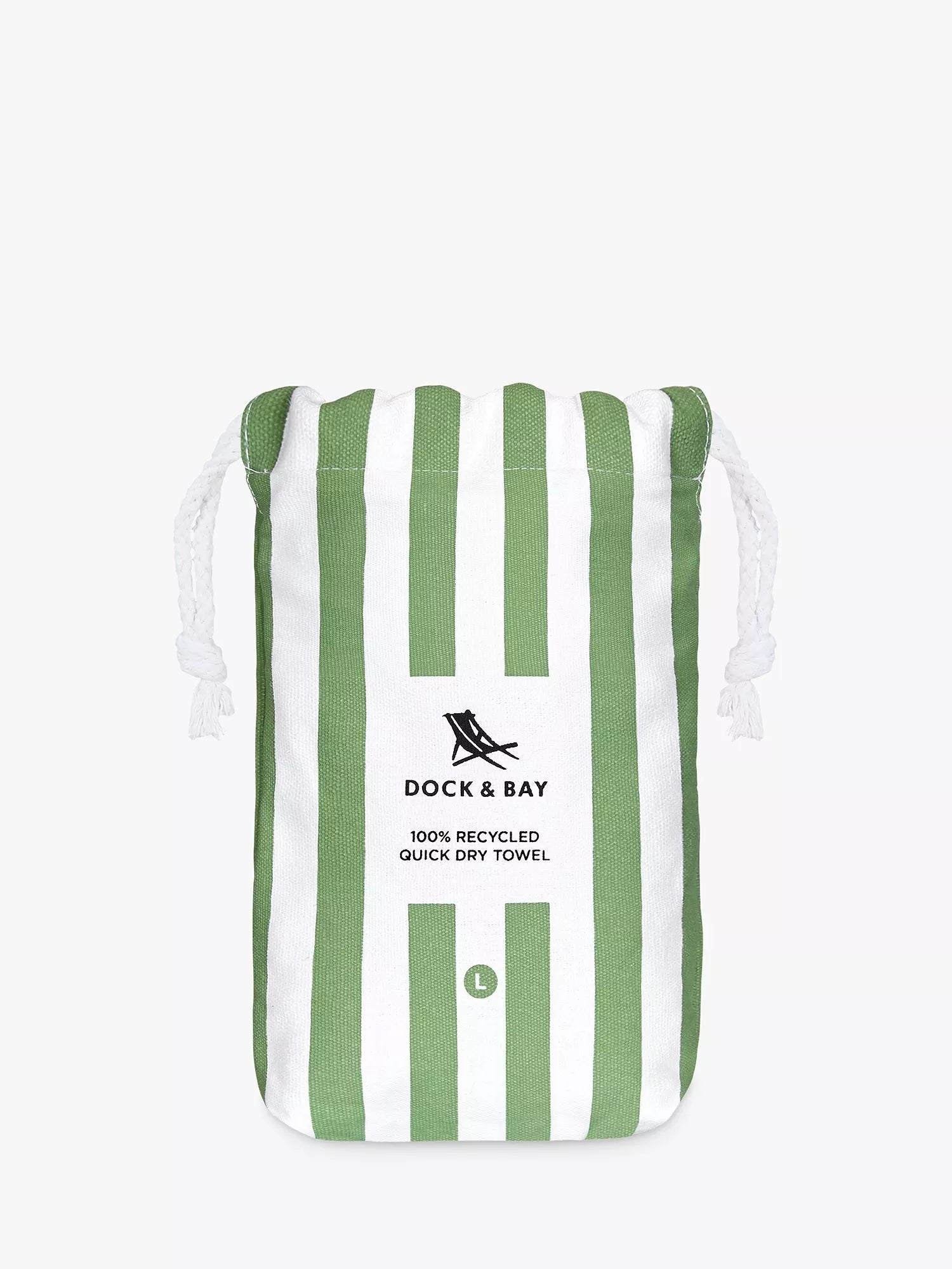 Dock & Bay Cabana Stripe Quick Dry Beach Towel - Olive