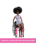 Barbie doll with afro hair and wheelchair, UK version