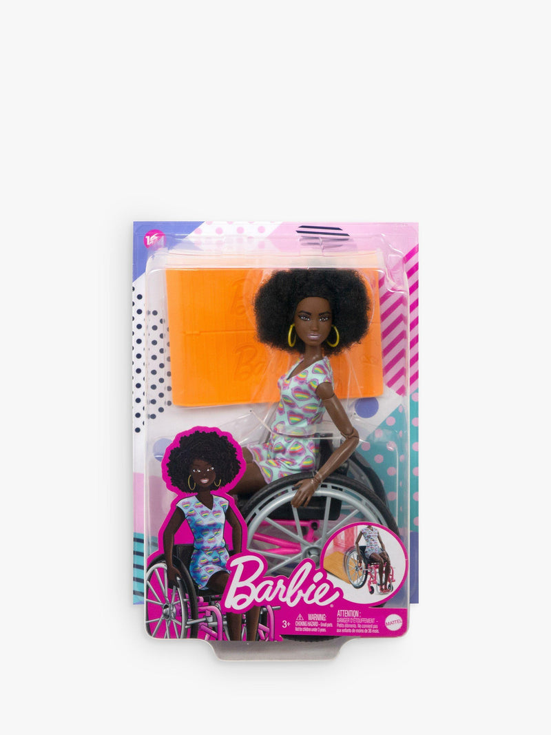 Barbie doll with afro hair and wheelchair, UK version