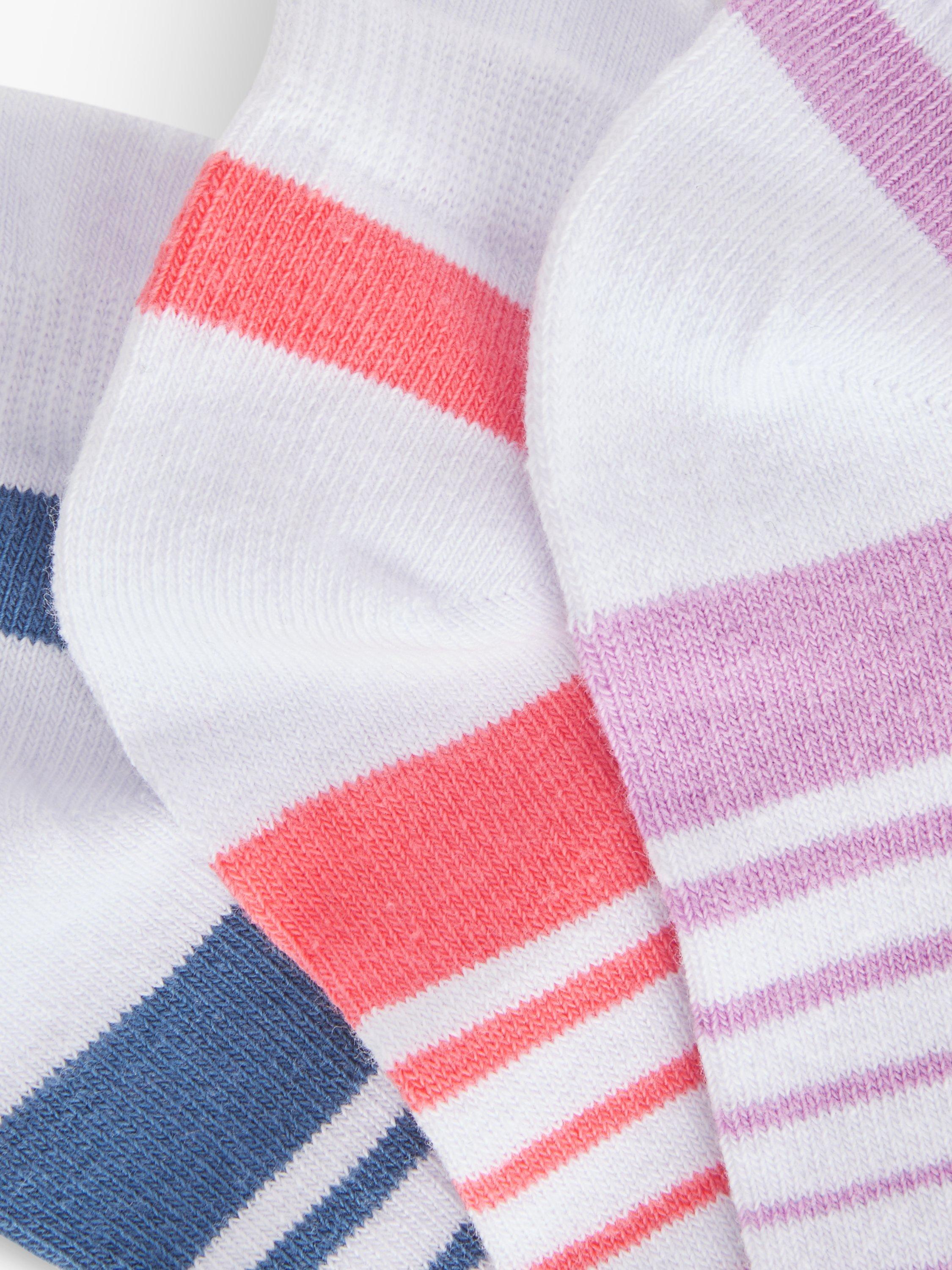 John Lewis sports socks pack of 3 white multi - British product