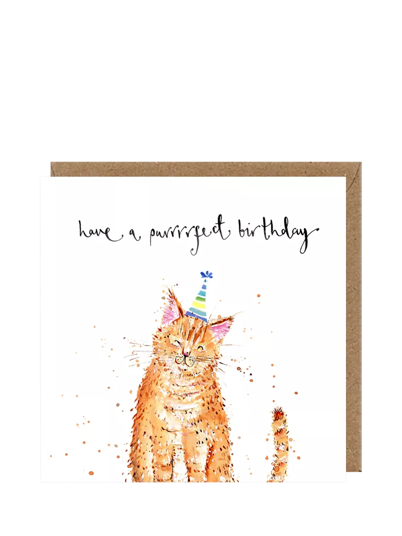 Louise Mulgrew Designs cat birthday card - British product