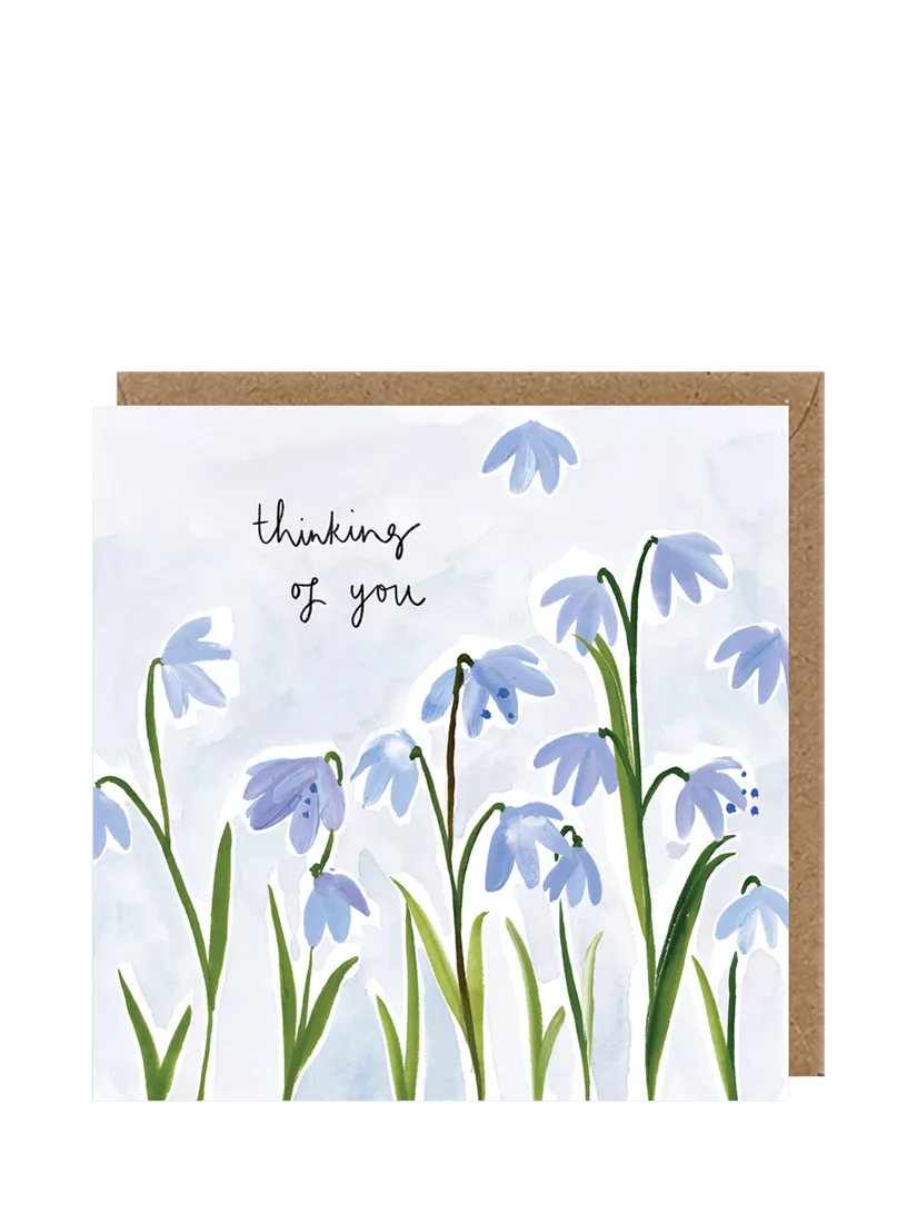Louise Mulgrew Designs Scilla sympathy card, blank inside, UK version