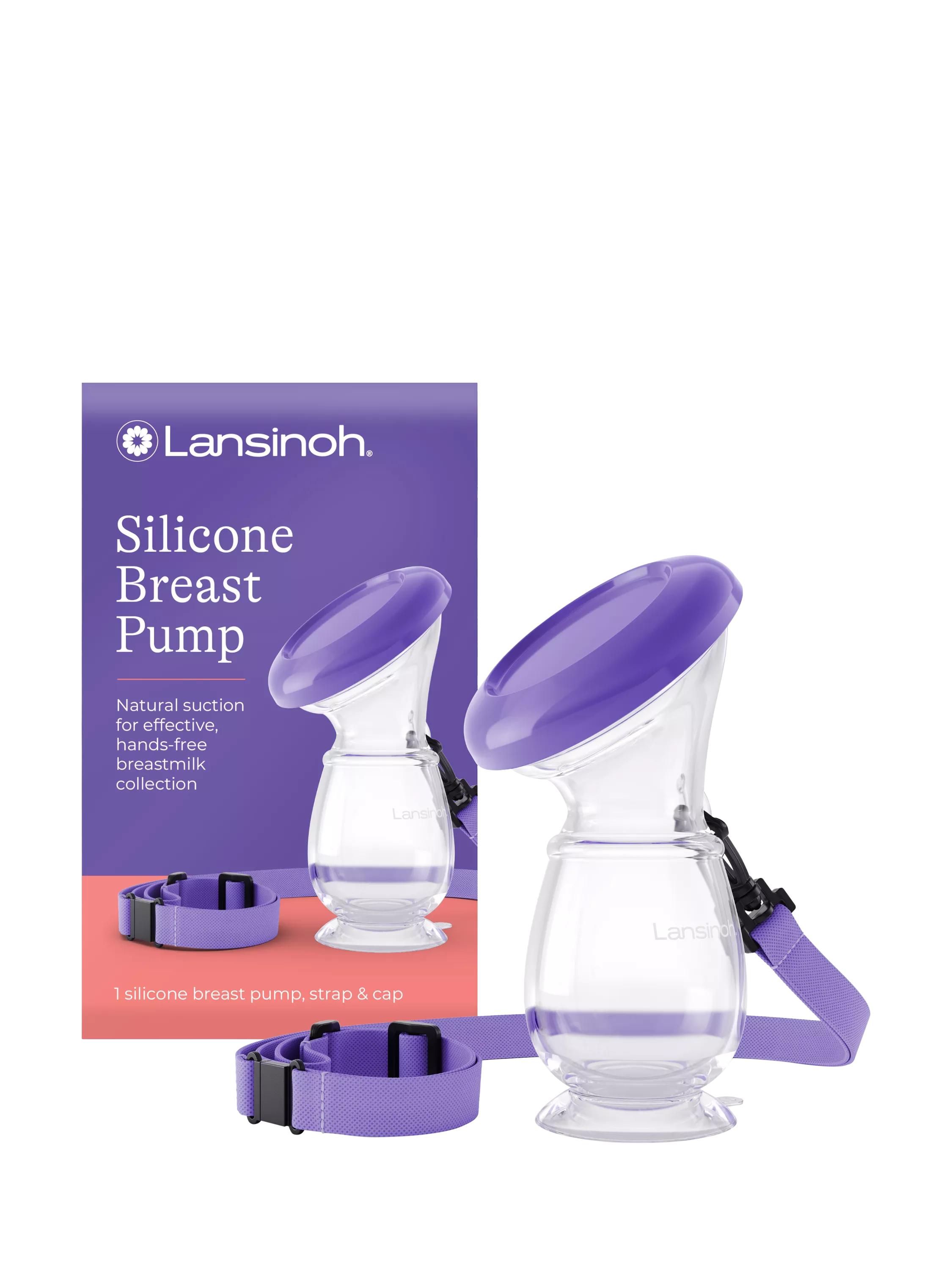 Lansinoh silicone manual breast pump with suction base, UK version