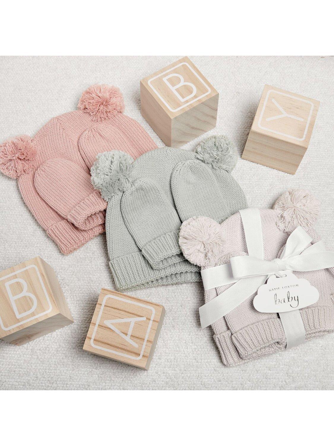 Katie Loxton baby hat and mittens gift set - British product