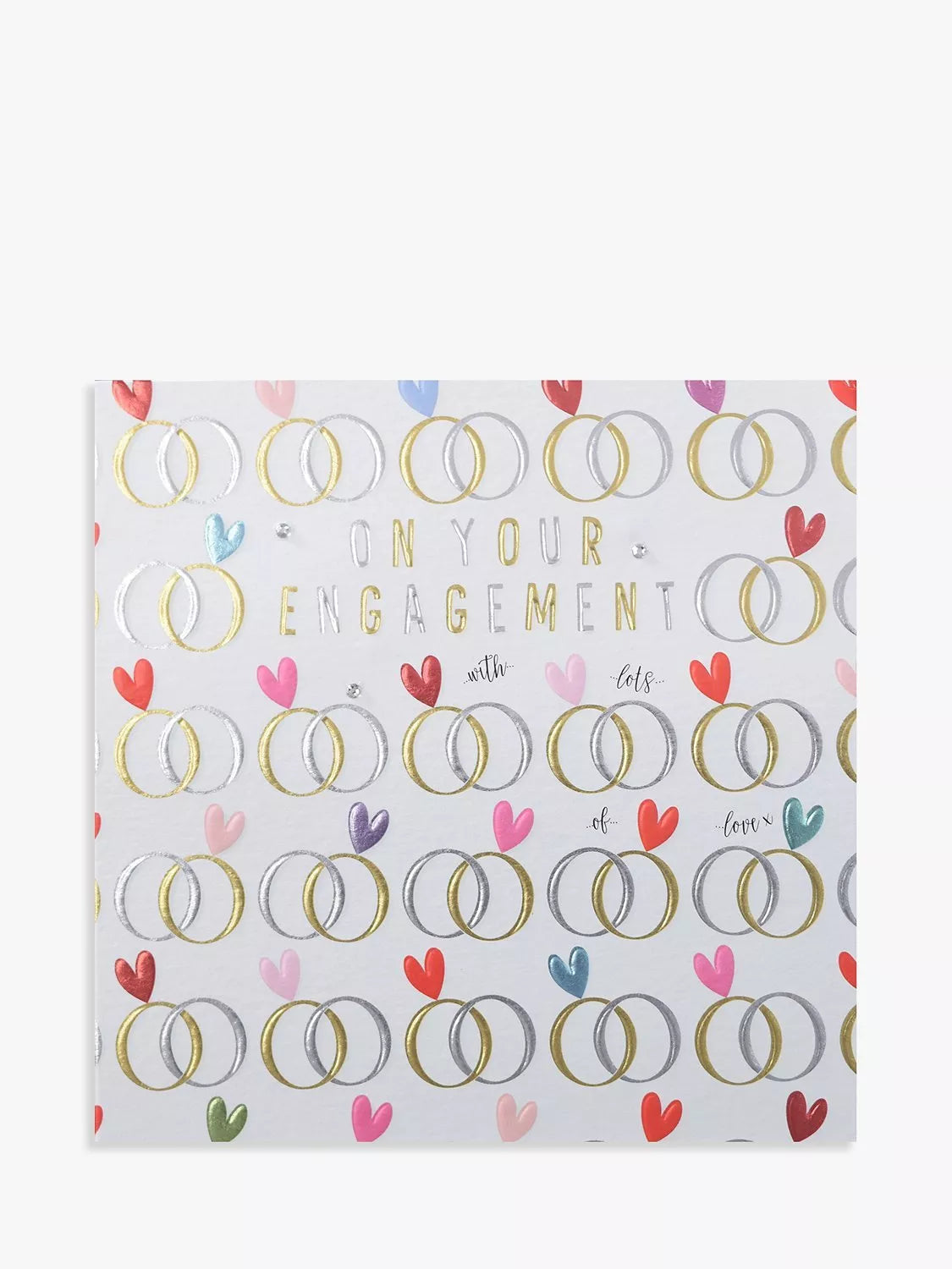 Wendy Jones Blackett entwined rings engagement card (British brand)