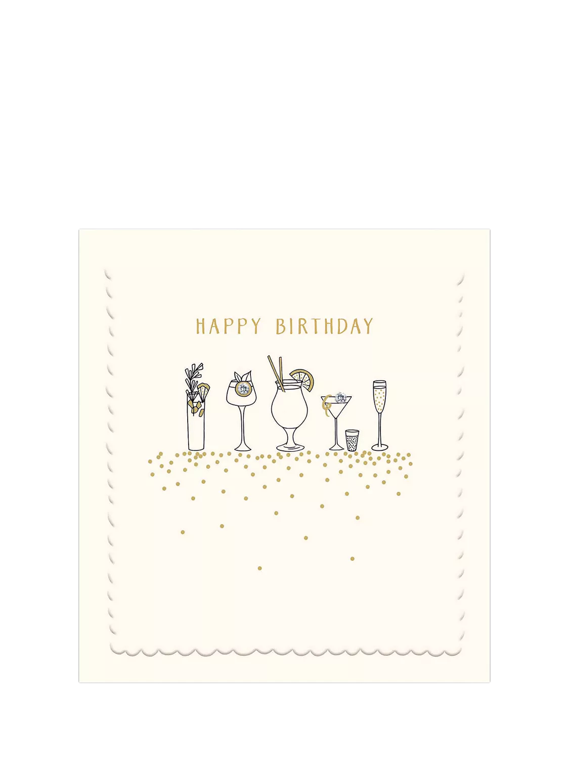 The Proper Mail Company cocktails birthday card with envelope - British product