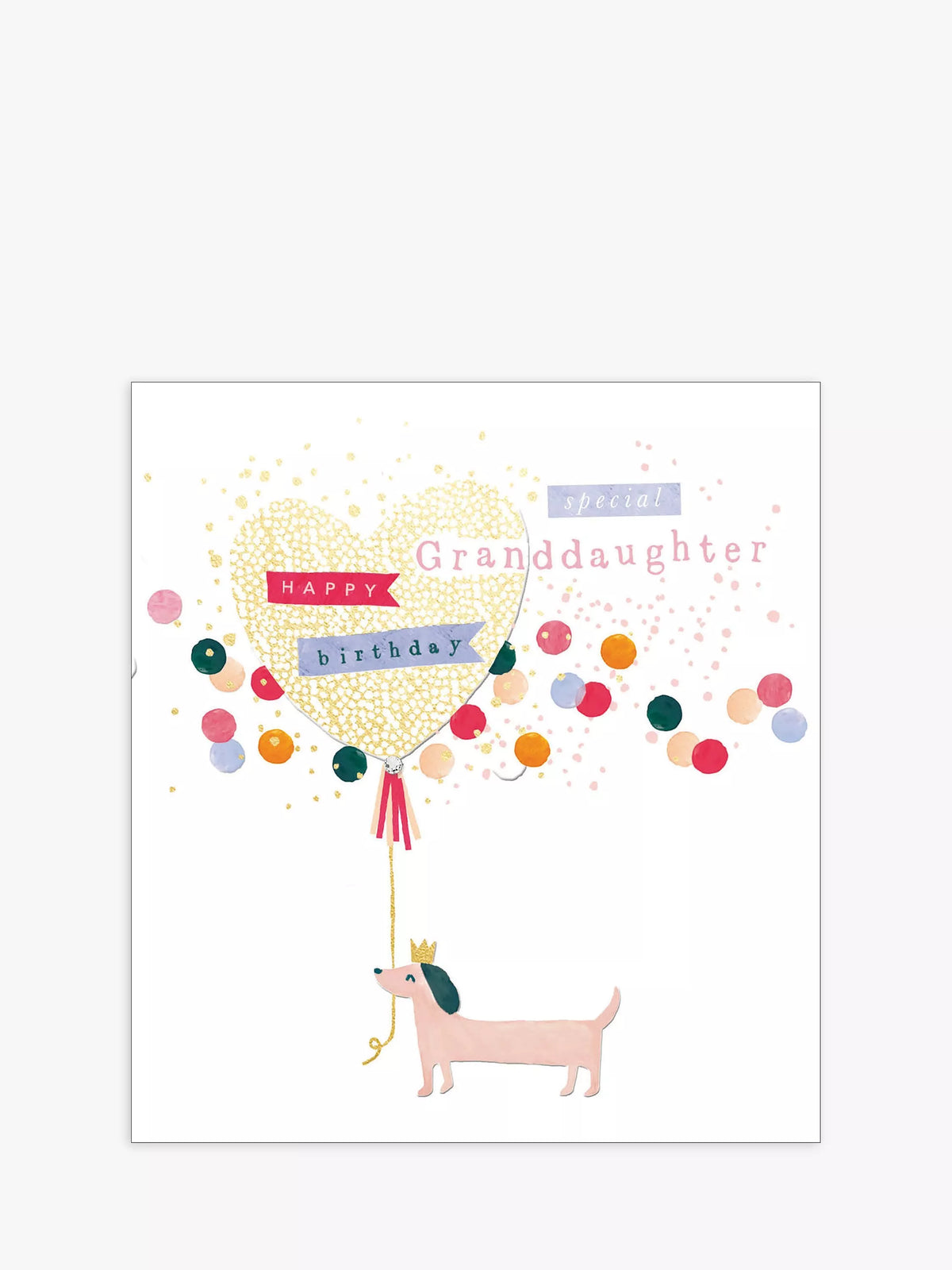 The Proper Mail Company dog special birthday card for granddaughter, UK version