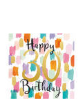 Woodmansterne colourful brushstrokes 30th birthday card - British product