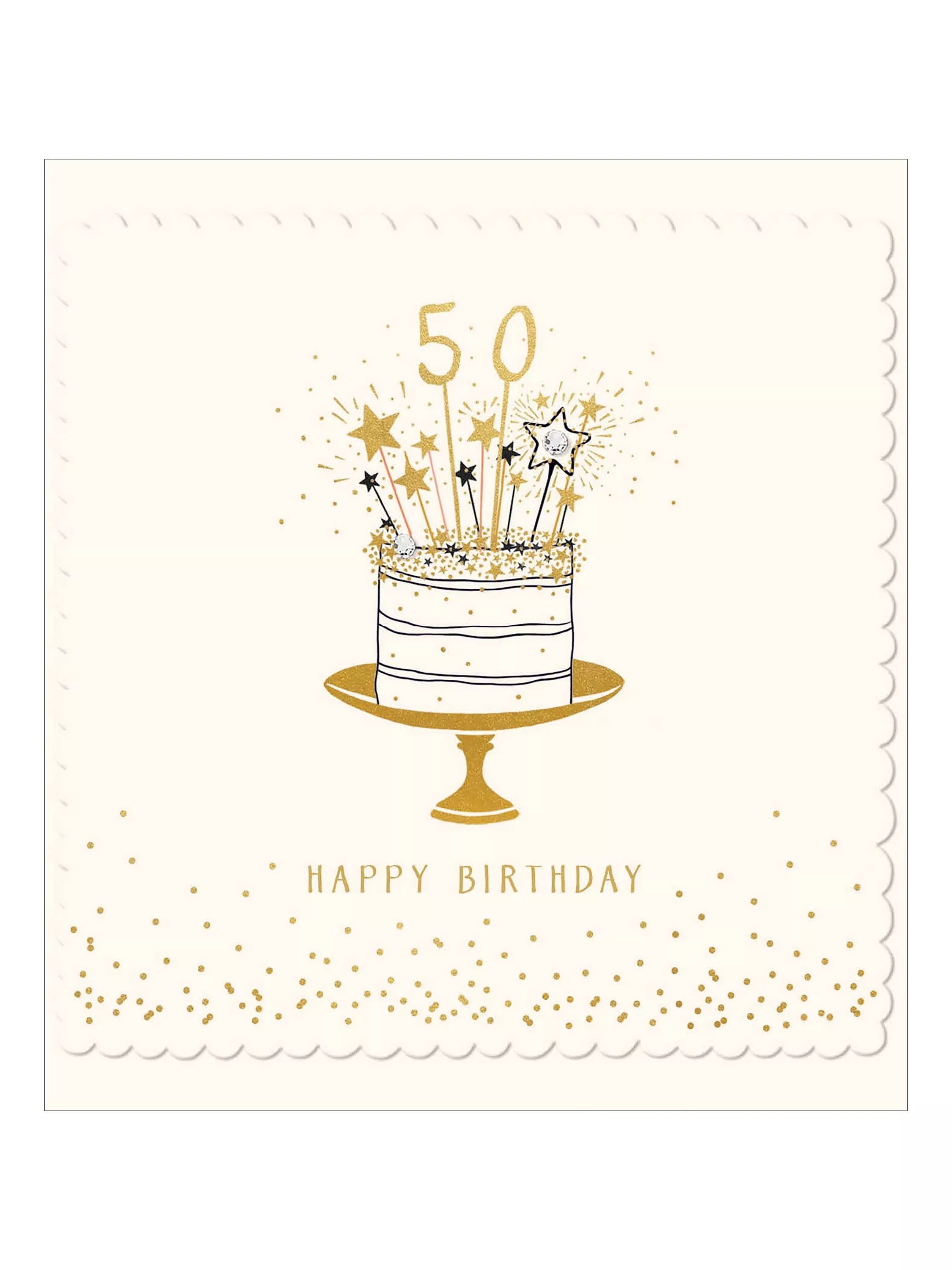The Proper Mail Company cake 50th birthday card - British product