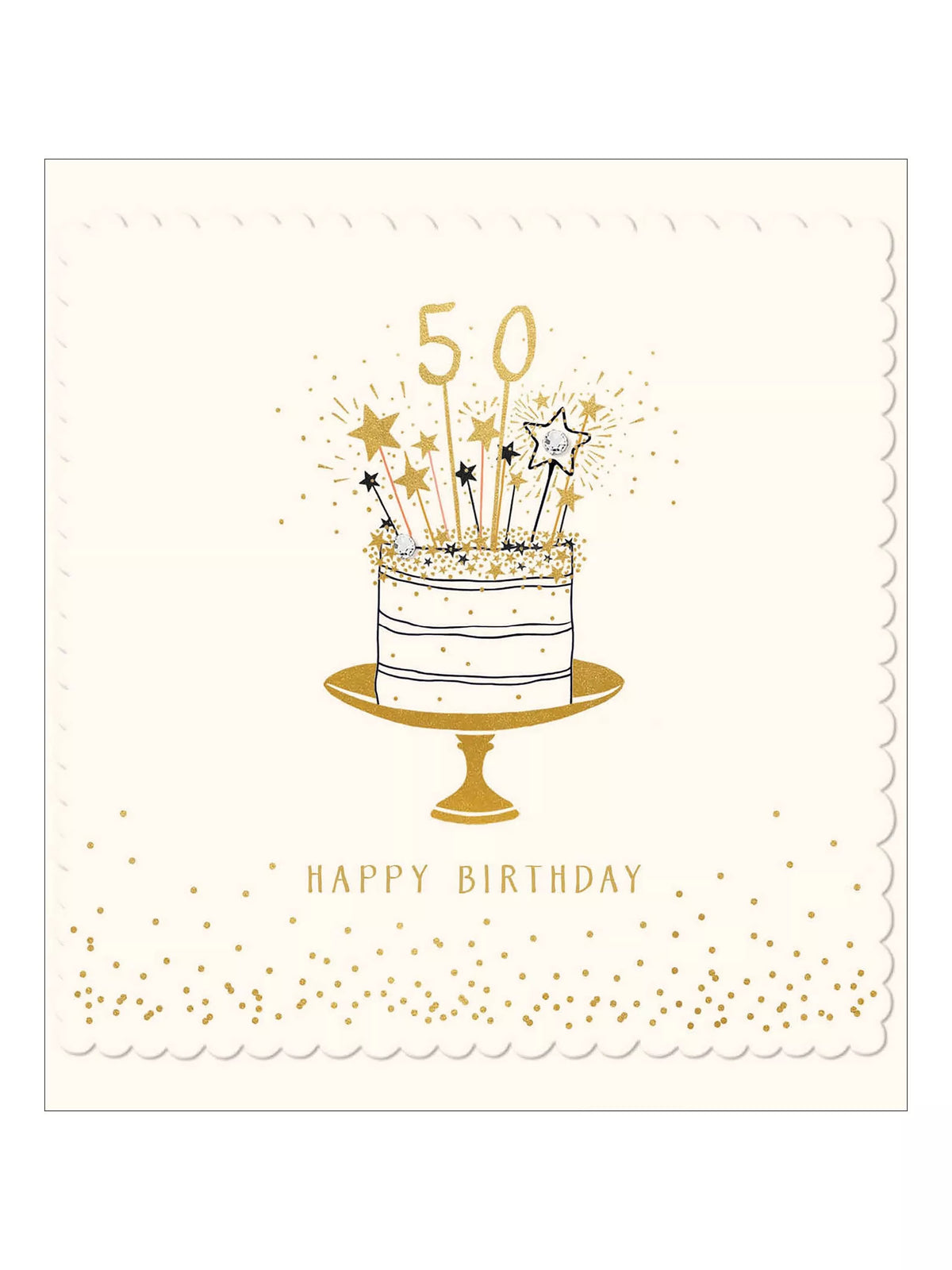 The Proper Mail Company cake 50th birthday card - British product