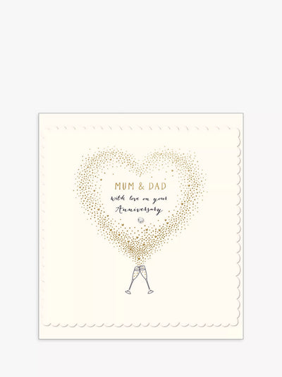 John Lewis The Proper Mail Company Heart Mum & Dad Anniversary Card- Buy online at McGrocer