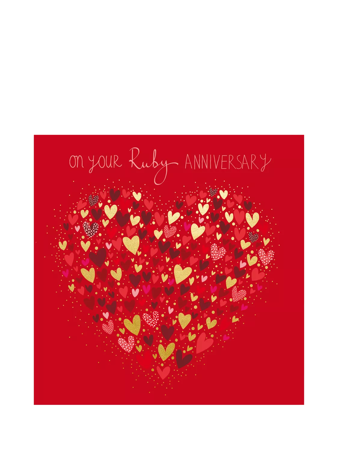 Woodmansterne ruby anniversary card with envelope (British brand)