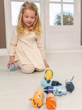 Bluey wooden character skittle set, imported from the UK