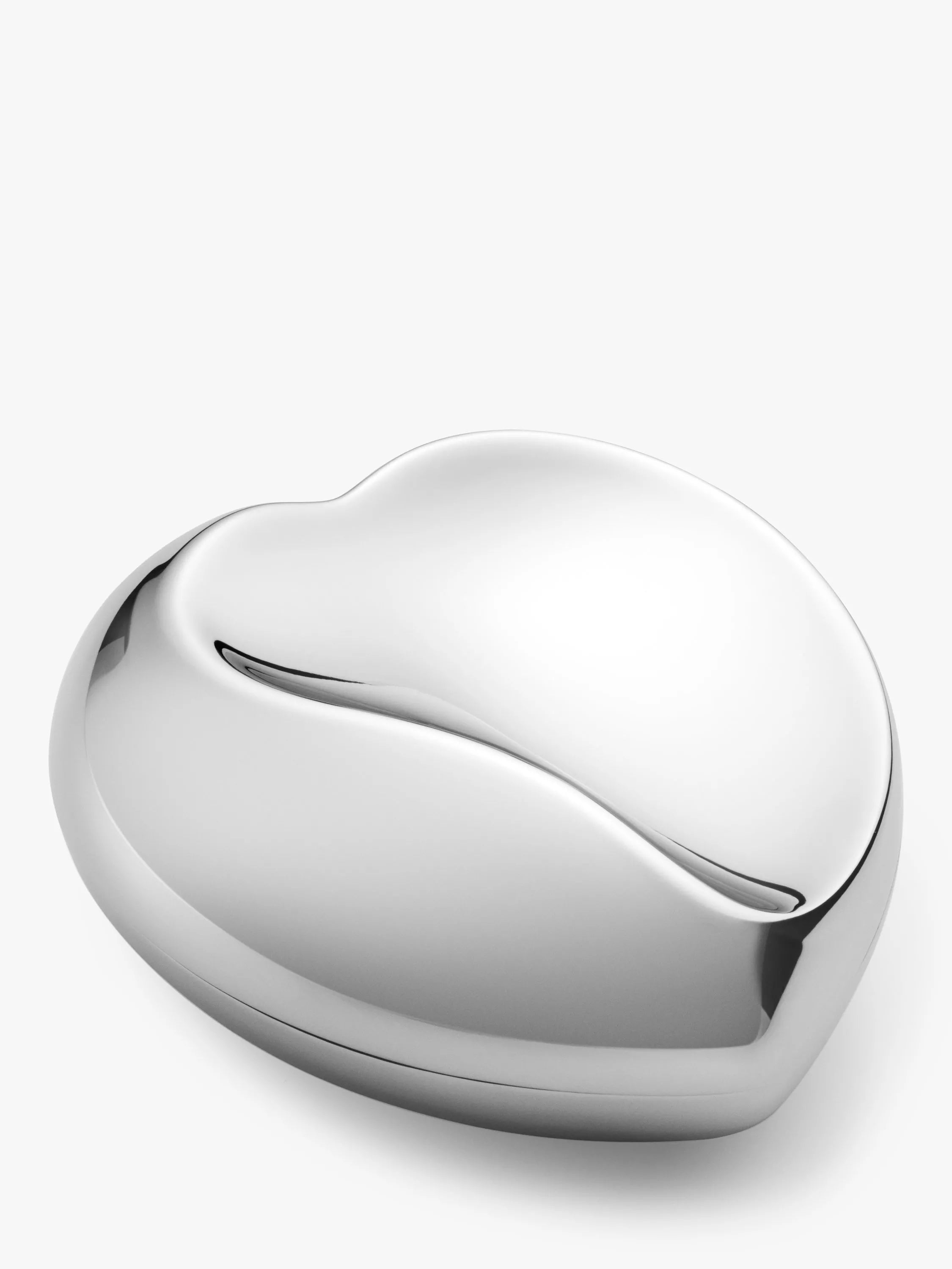 Georg Jensen Heart Trinket Dish Silver Red 10x7x5cm, imported from the UK