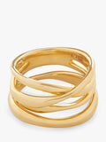Monica Vinader Nura cross over ring, imported from the UK