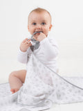 Cheeky Chompers multi muslin breastfeeding cover, silver stars (British brand)