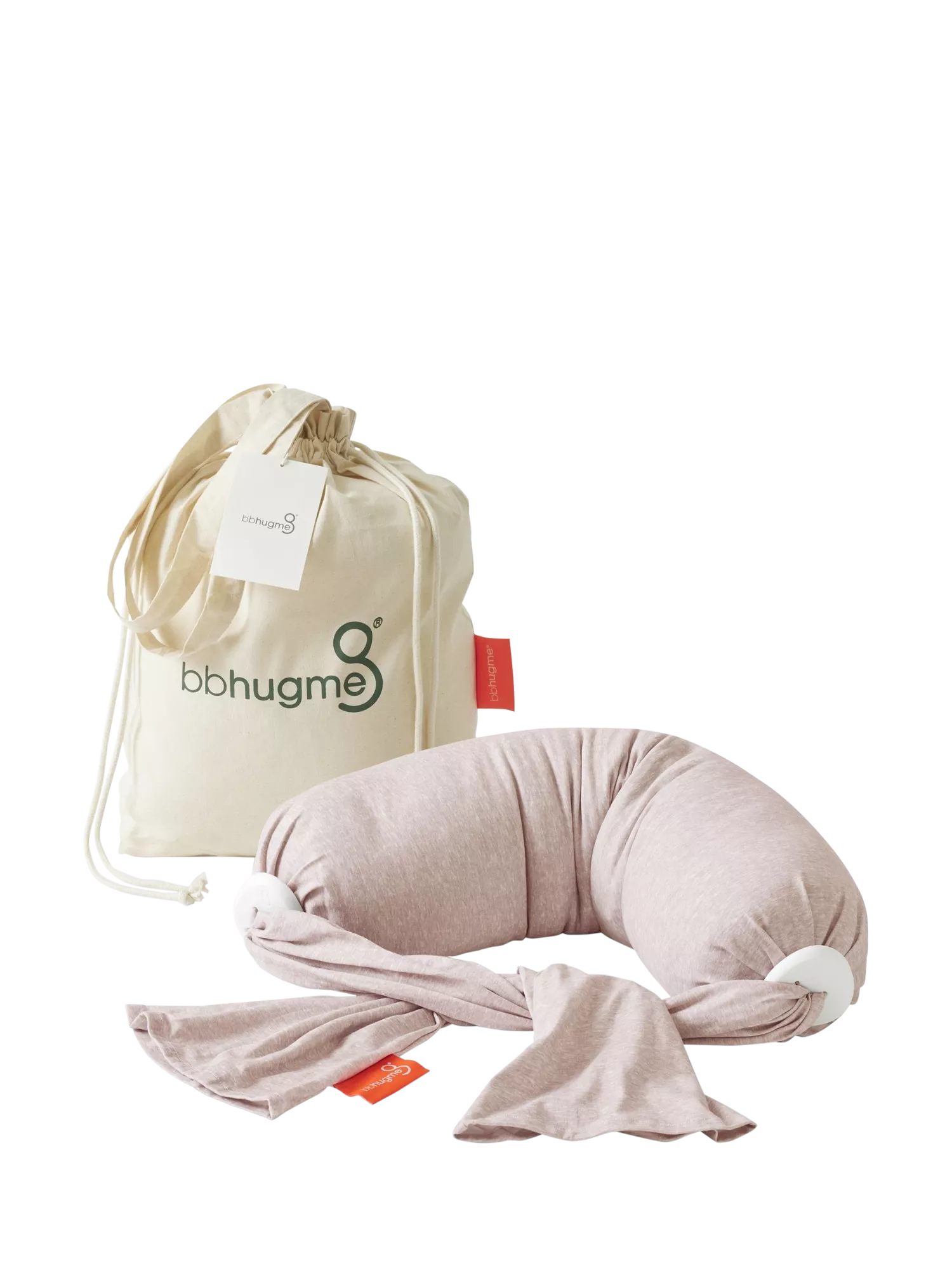 bbhugme nursing pillow pink melange - British product