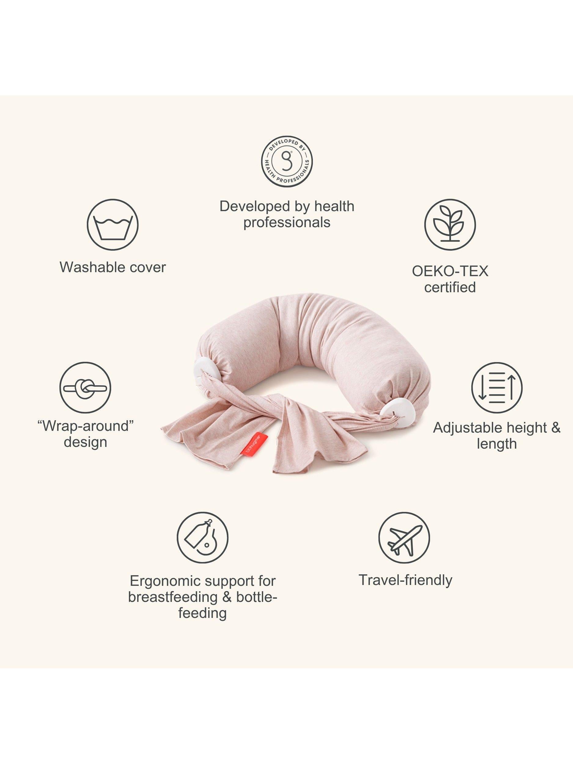 bbhugme nursing pillow pink melange - British product