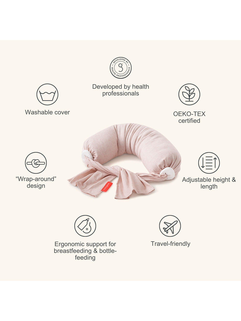 bbhugme nursing pillow pink melange - British product