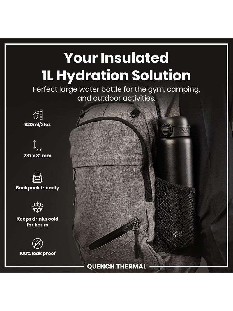 Ion8 insulated leak-proof drinks bottle 920ml - British product