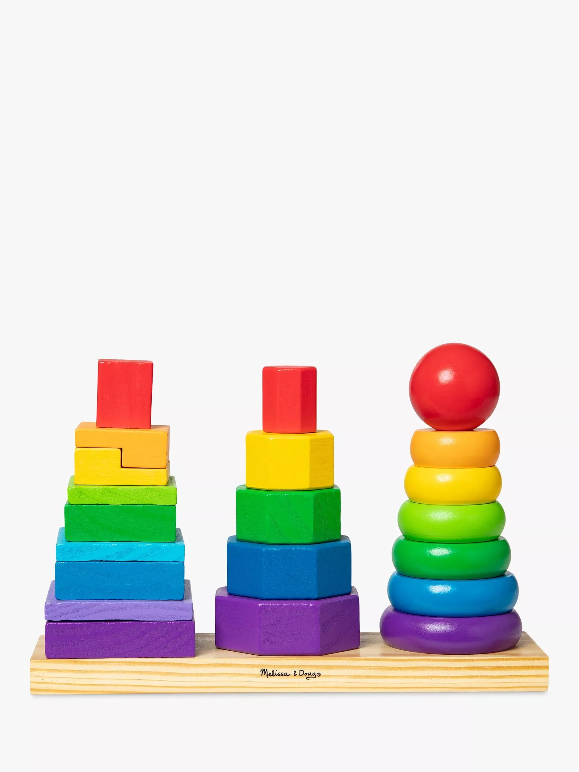 Melissa & Doug Geometric Stacker wooden toy (British brand)