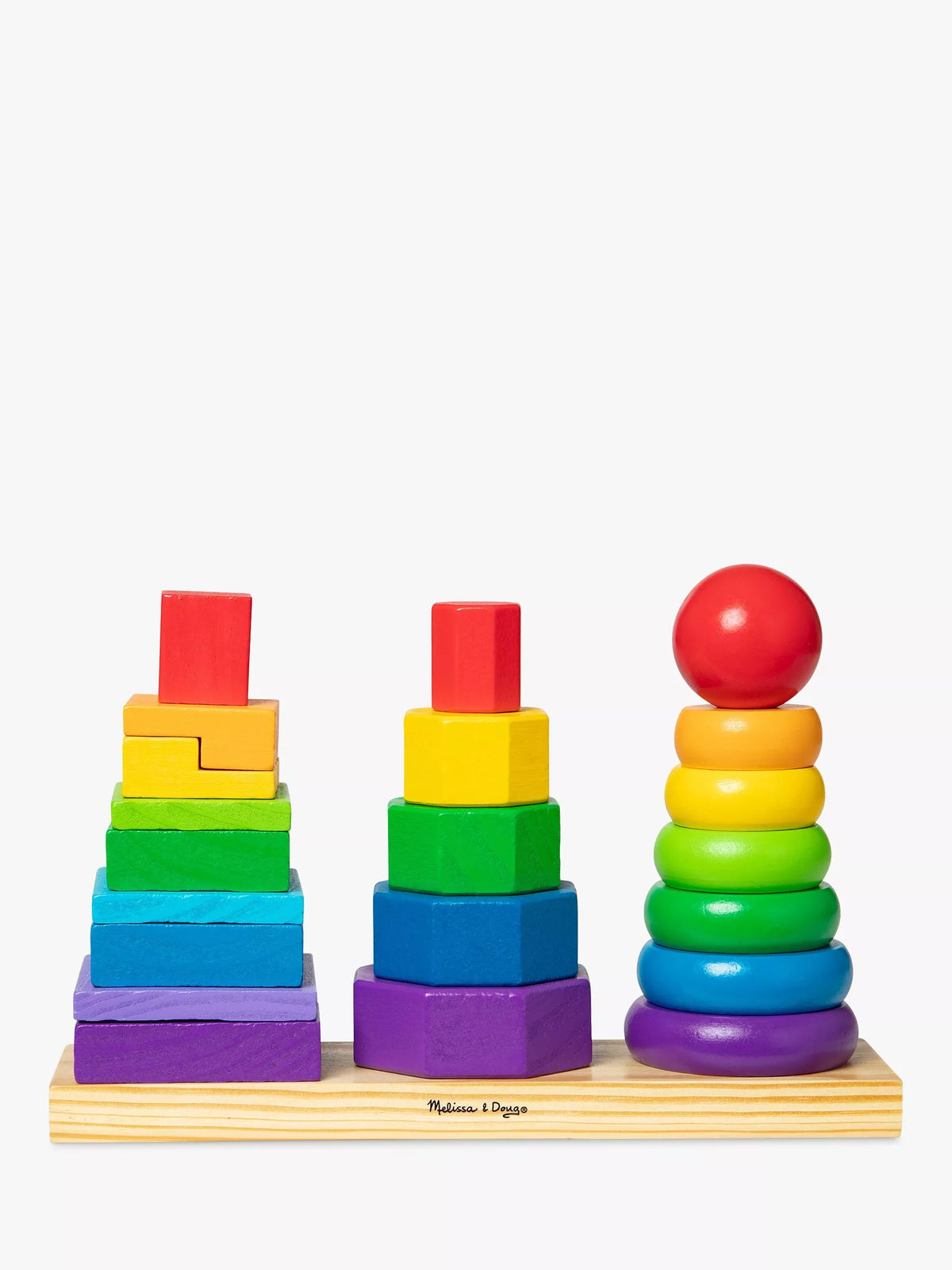 Melissa & Doug Geometric Stacker wooden toy (British brand)