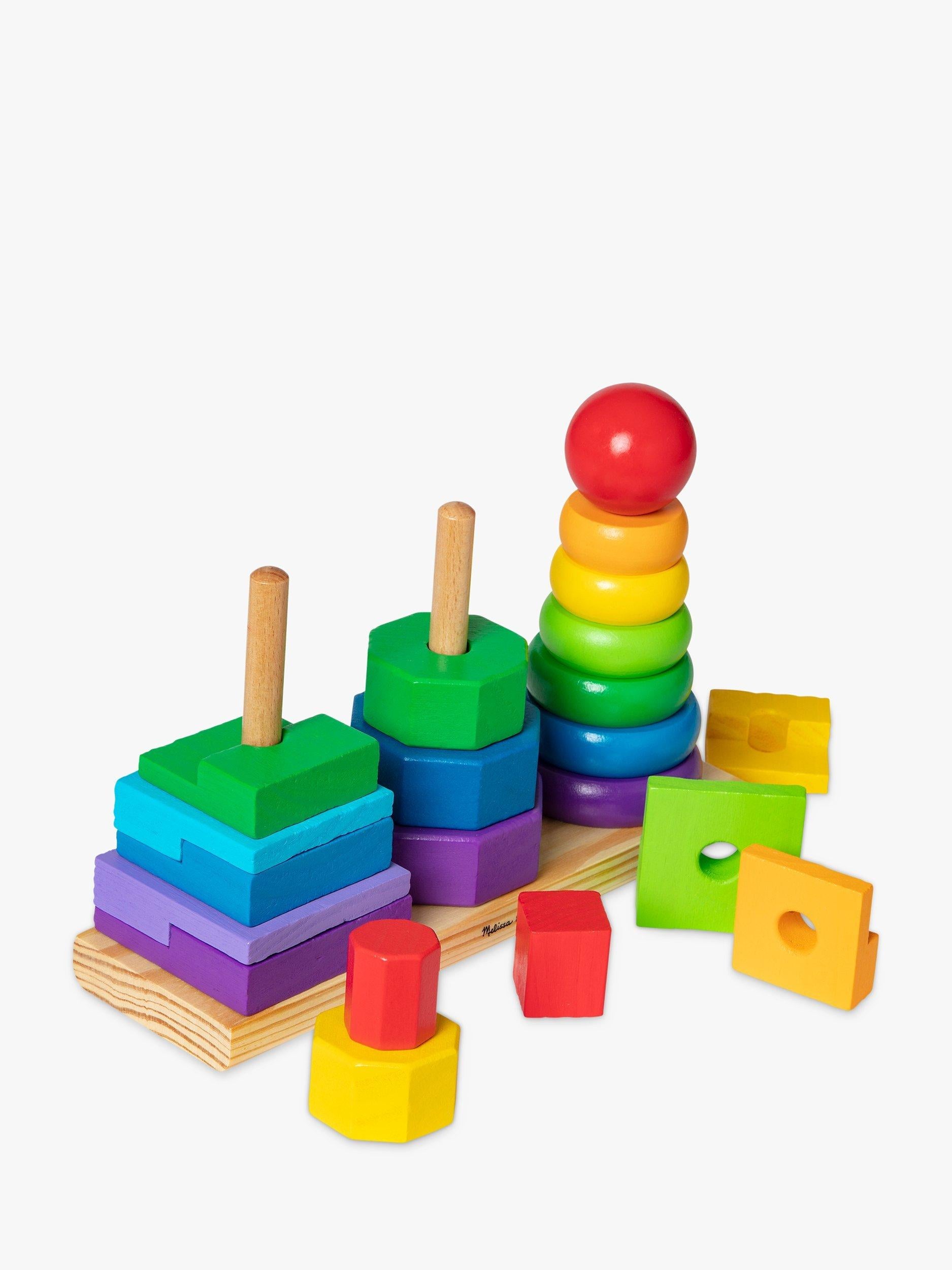 Melissa & Doug Geometric Stacker wooden toy (British brand)