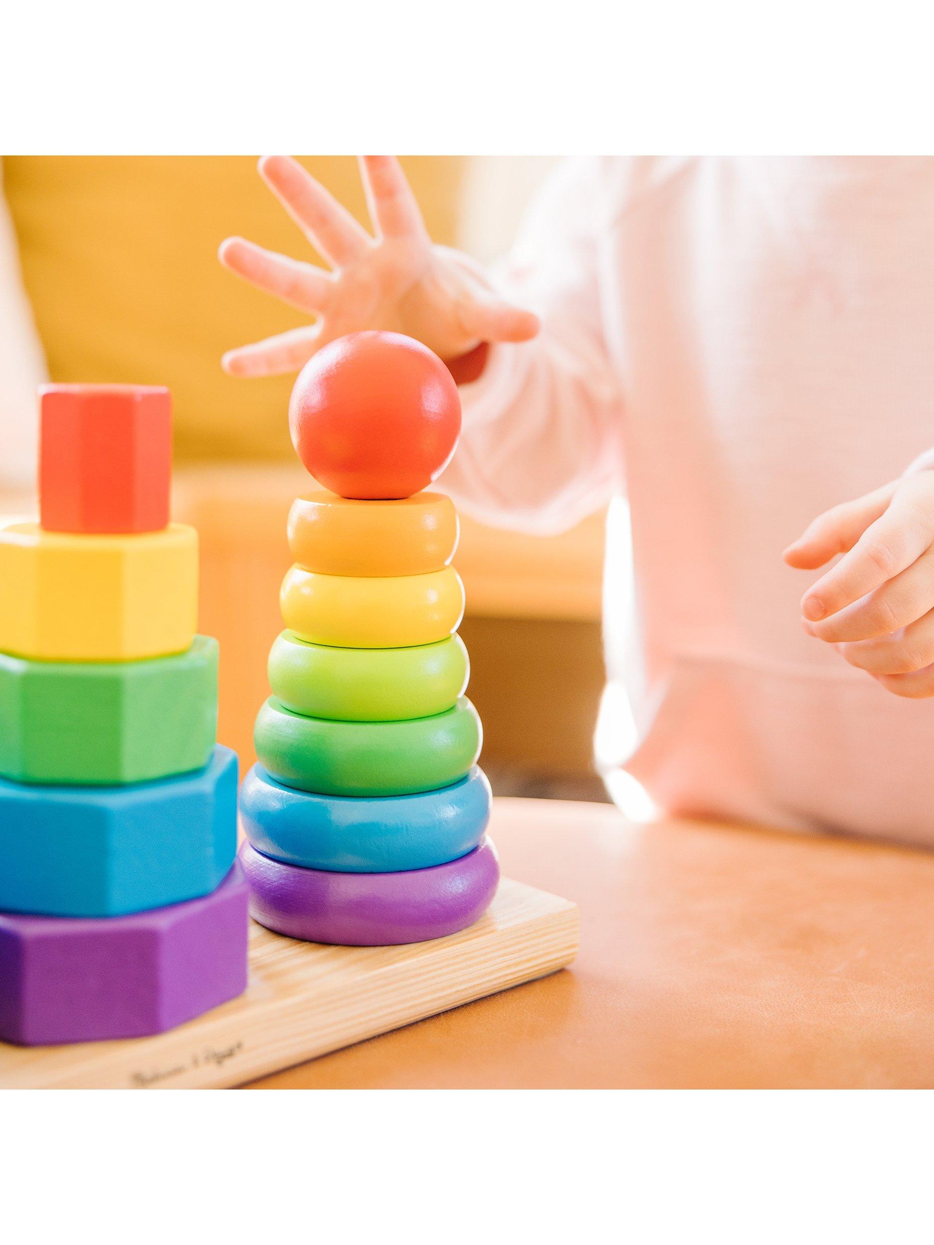 Melissa & Doug Geometric Stacker wooden toy (British brand)