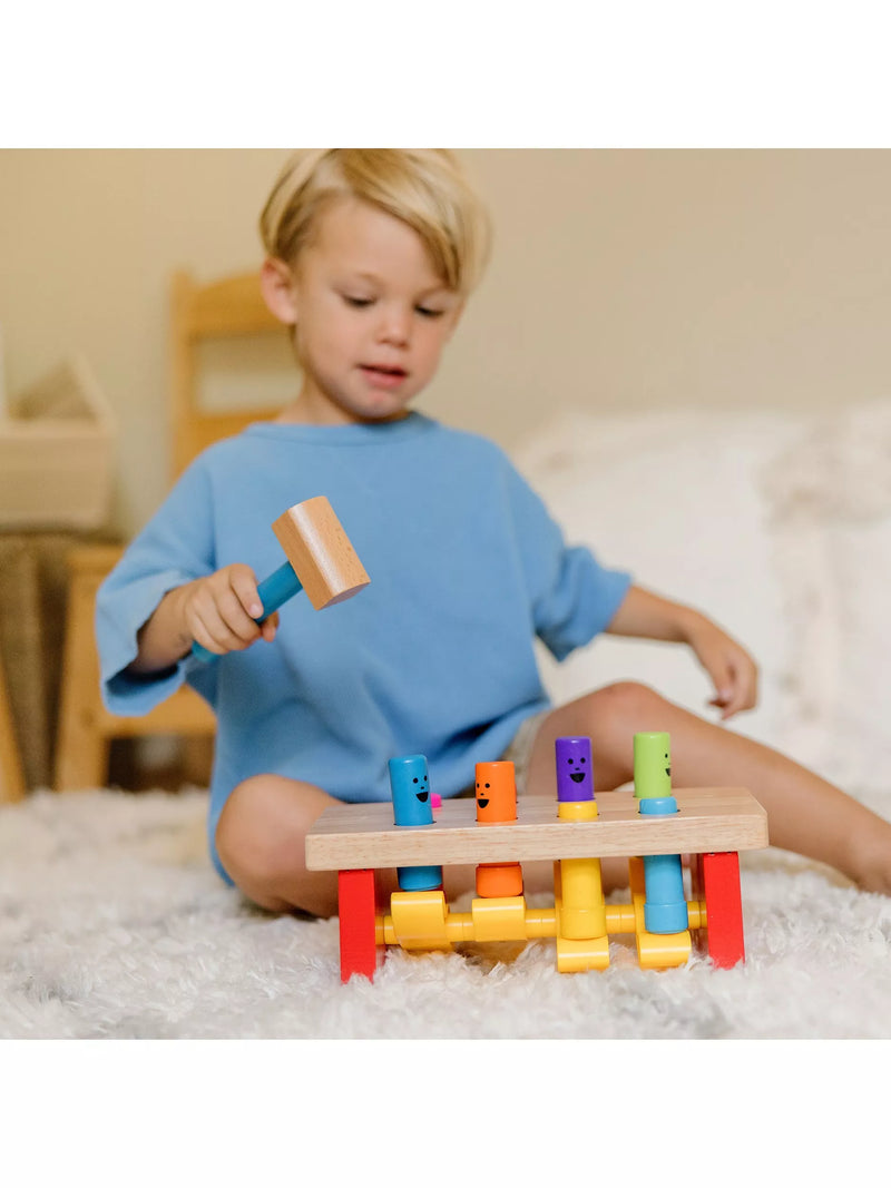 Melissa & Doug Deluxe Peekaboo Pounding Bench toy, UK version
