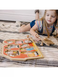 Melissa & Doug Large Farm Animal Peg Puzzle, Eight Wooden Pieces, imported from the UK
