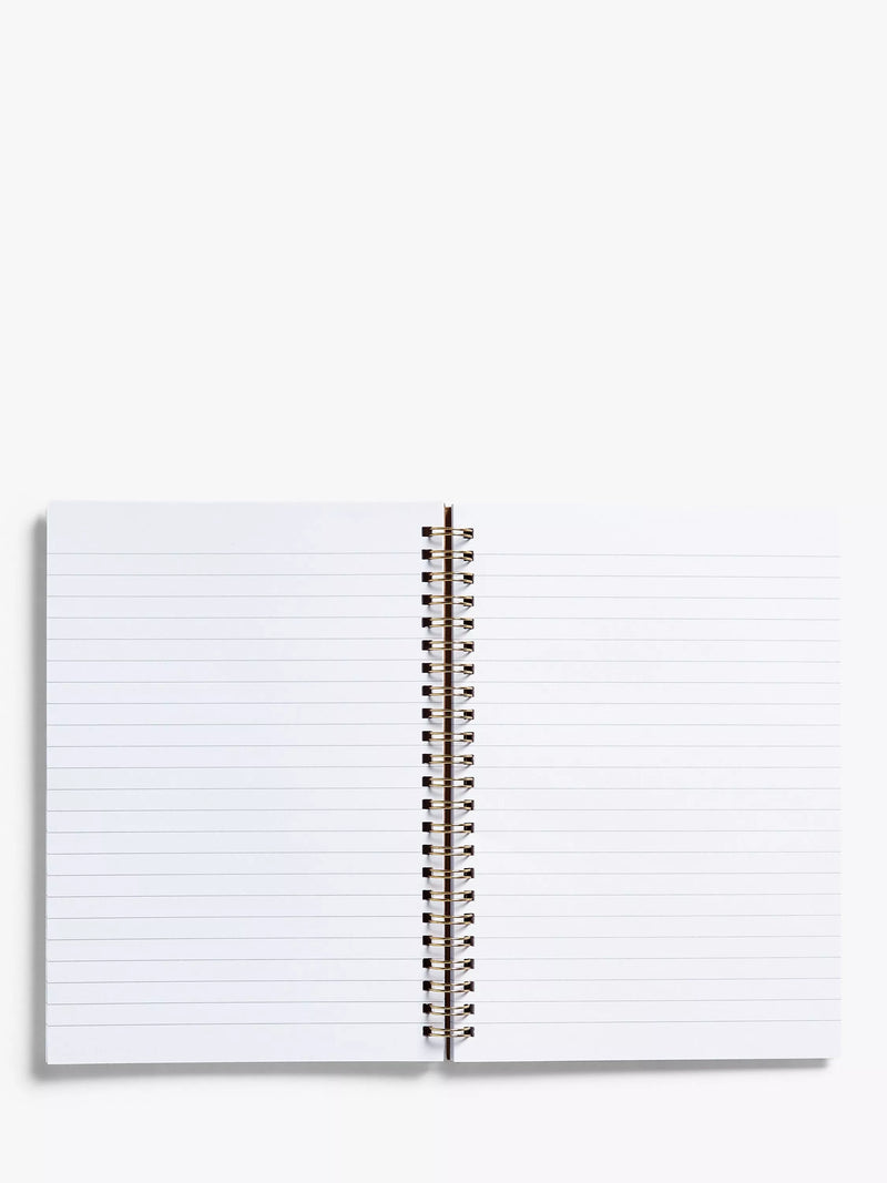 John Lewis A5 kraft hearts spiral bound notebook, UK version