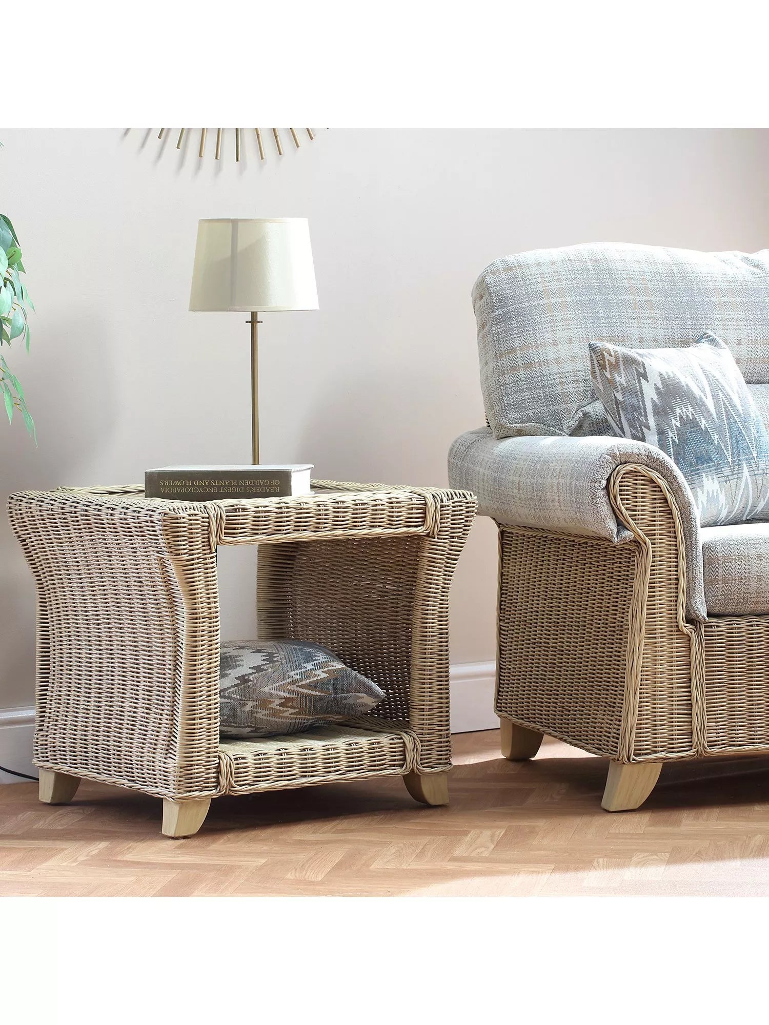 Desser Clifton rattan side table natural, imported from the UK