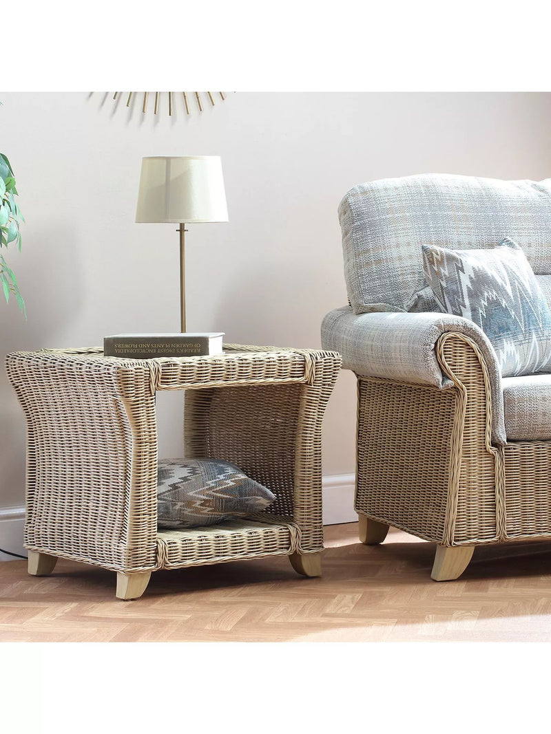 Desser Clifton rattan side table natural, imported from the UK