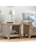 Desser Clifton rattan side table natural, imported from the UK