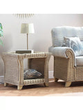 Desser Clifton rattan side table natural, imported from the UK