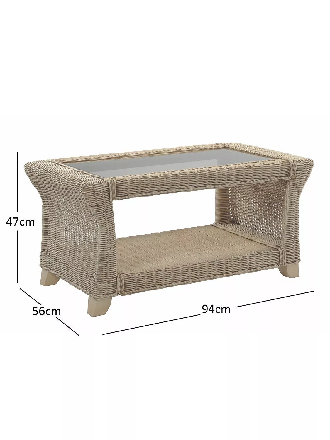 Desser Clifton rattan coffee table natural, UK version