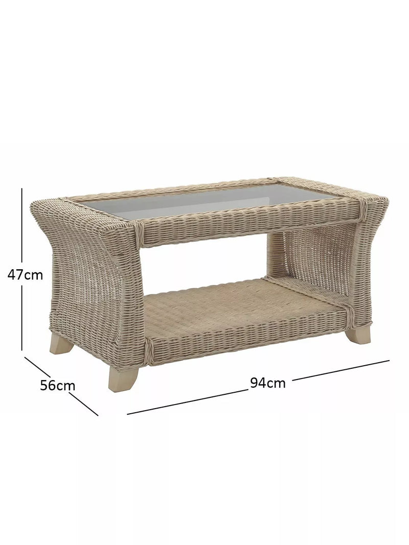 Desser Clifton rattan coffee table natural, UK version
