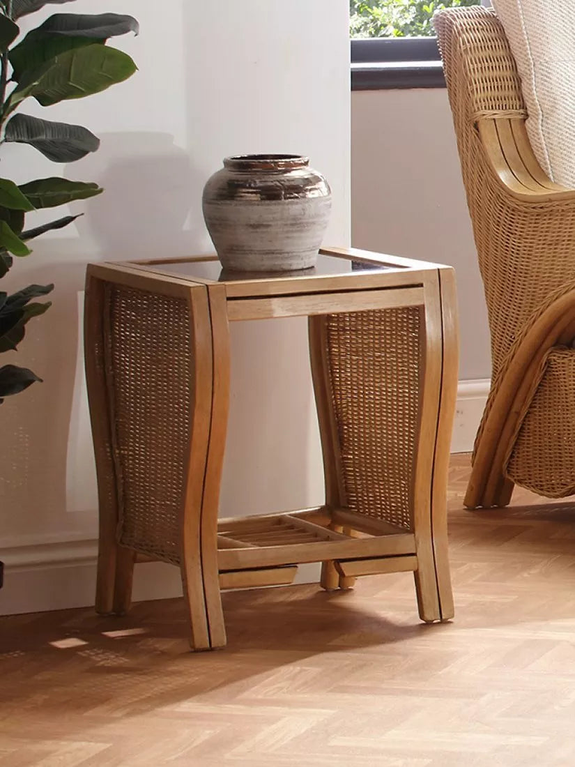 Desser Opera rattan side table light oak - British product