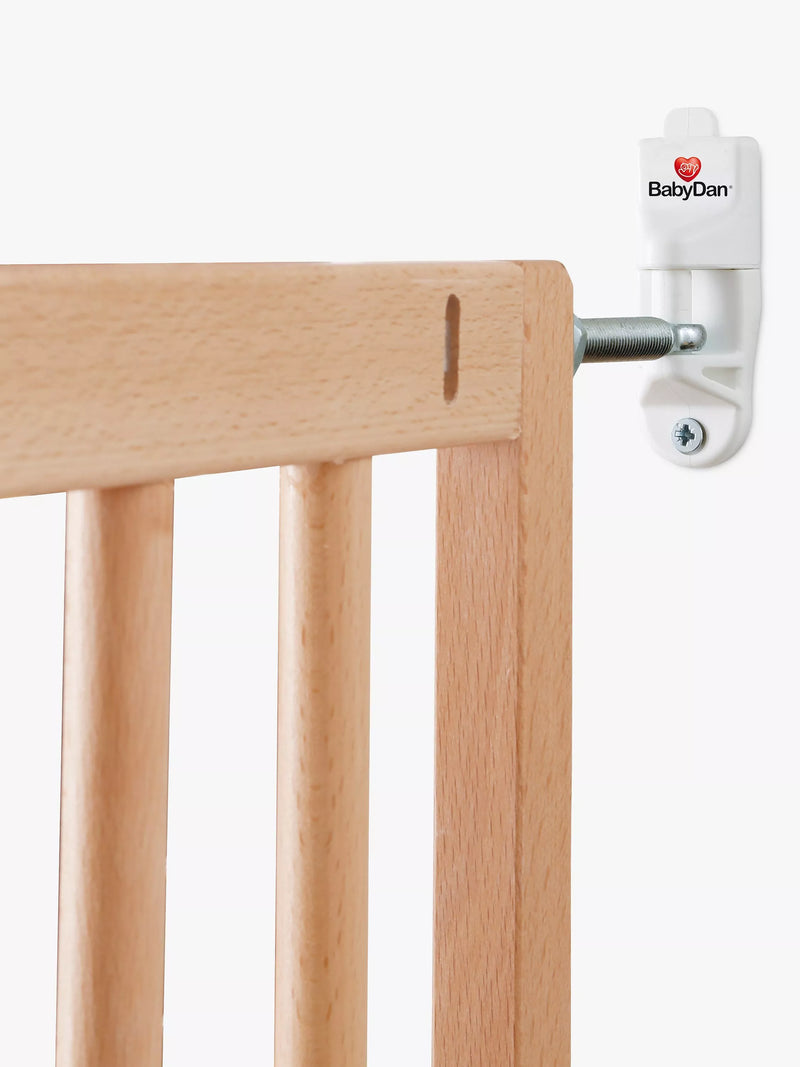 BabyDan Extending Wooden Wall Fit Safety Gate, FSC-Certified (Beechwood)