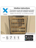 BabyDan Extending Wooden Wall Fit Safety Gate, FSC-Certified (Beechwood)